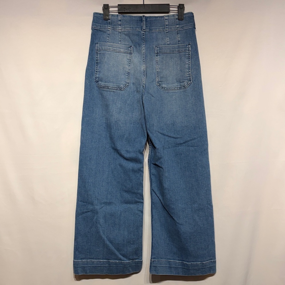 Maeve The Colette Crop High-Rise Wide-Leg Jeans Blue Algae Wash Size 29 - Picture 8 of 12